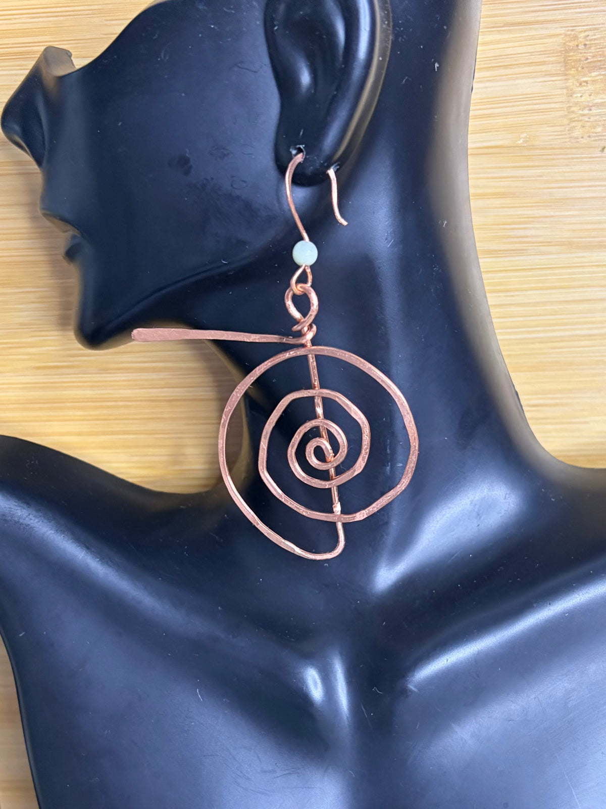 Handcrafted Cho Ku Rei Amazonite Copper Earrings