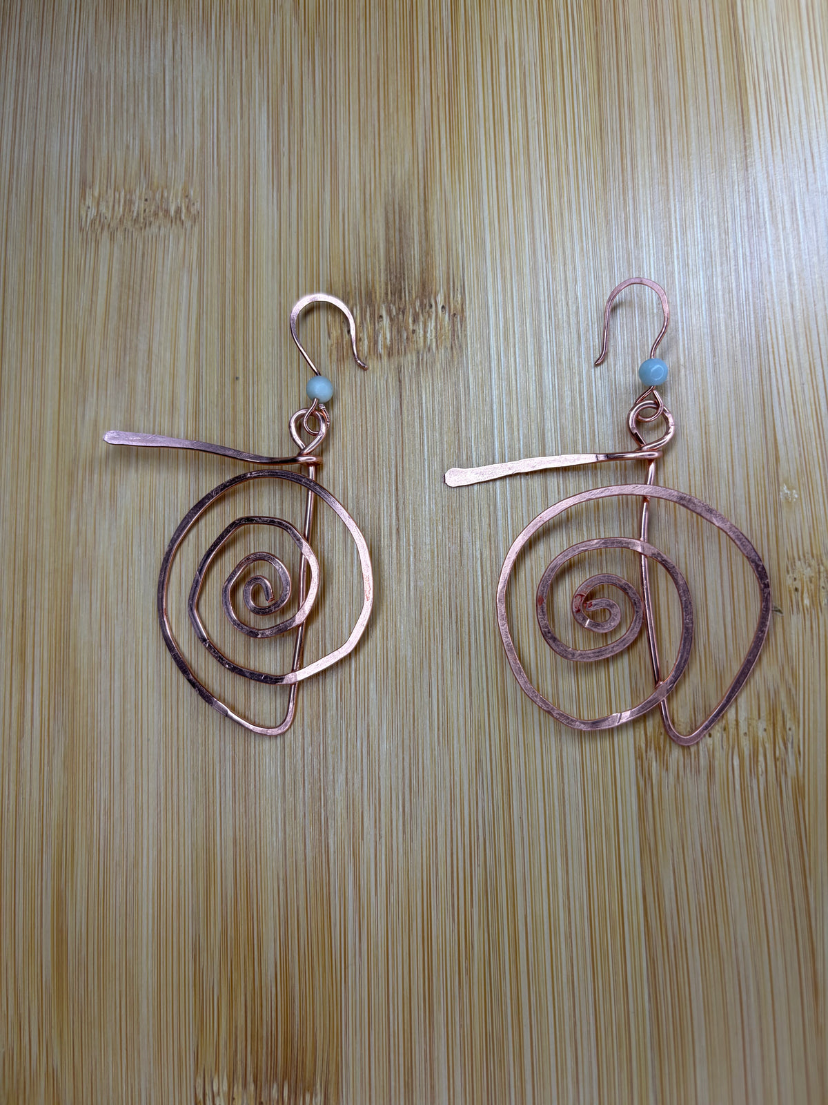 Handcrafted Cho Ku Rei Amazonite Copper Earrings